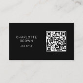 Klassieke zwarte QR-code - professionele standaard Visitekaartje (Voorkant)