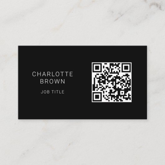Klassieke zwarte QR-code - professionele standaard Visitekaartje (Voorkant)