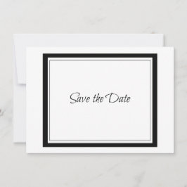Klassieke zwarte rand save the date