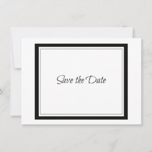 Klassieke zwarte rand save the date