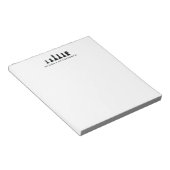 Klassieke zwarte schaakstukken monogram notitieblok (Schuin)