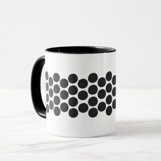 Klassieke zwarte stippen koffie mok