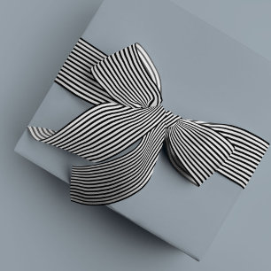 Klassieke zwarte streep satijnen lint