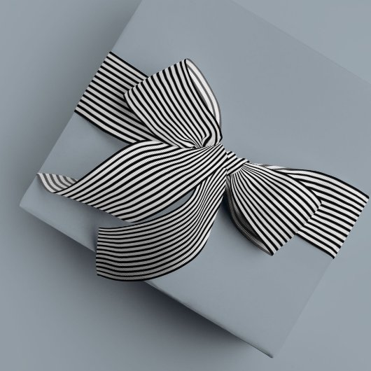 Klassieke zwarte streep satijnen lint