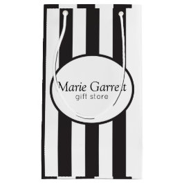 Klassieke zwarte strepen, aangepast klein cadeauzakje