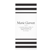 Klassieke zwarte Stripe Business Price Reclamekaart (Achterkant)