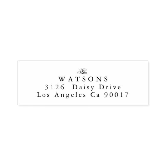 Klassieke zwarte traditionele bruiloft  zelfinktende stempel (Design)