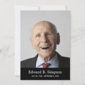 Klassieke zwarte viering van het leven met foto kaart (Voorkant)