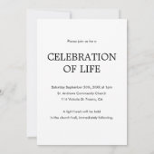 Klassieke zwarte viering van het leven met foto kaart (Achterkant)