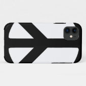 Klassieke zwarte vredesnaam Case-Mate iPhone case (Achterkant (horizontaal))