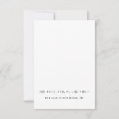 Klassieke zwarte witte bruidbruidskaart kaart (Achterkant)