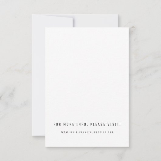 Klassieke zwarte witte bruidbruidskaart kaart (Achterkant)