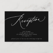 Klassieke zwarte witte bruiloft kaart (Voorkant)