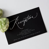 Klassieke zwarte witte bruiloft kaart