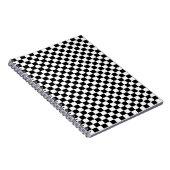 Klassieke zwarte & witte chequer notitieboek (Rechterzijde)