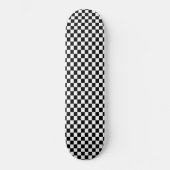 Klassieke zwarte & witte chequer persoonlijk skateboard (Voorkant)
