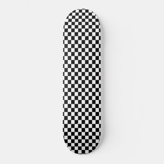 Klassieke zwarte & witte chequer persoonlijk skateboard (Voorkant)