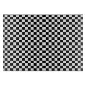 Klassieke zwarte & witte chequer snijplank (Voorkant)