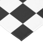 Klassieke zwarte & witte cheques tafelkleed (Gekanteld)
