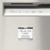 Klassieke zwarte & witte drapery magneet (Insitu (Vaatwasser))