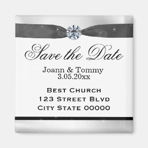 Klassieke zwarte & witte drapery magneet