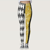 Klassieke zwarte witte gouden Harlequin diamant Ar