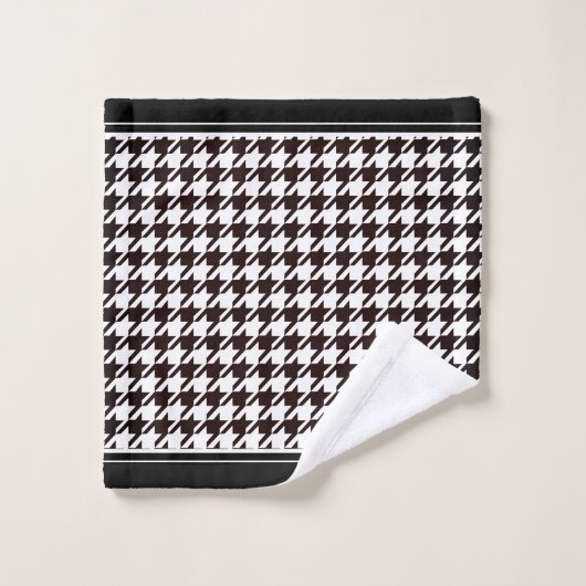 Klassieke zwarte & witte hond bad handdoek (Wasdoekje)