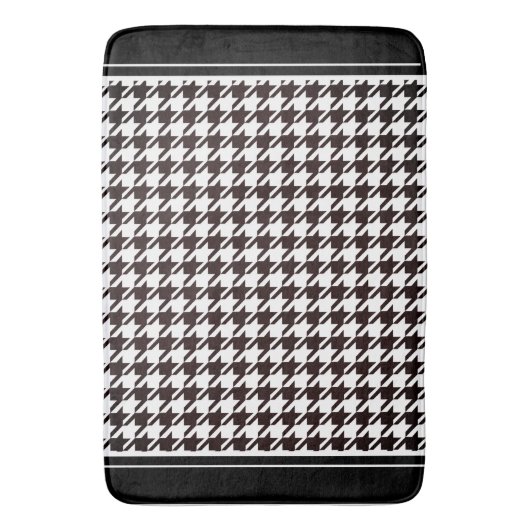 Klassieke zwarte & witte hond badmat (Voorkant Verticaal)