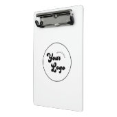 Klassieke zwarte & witte Logo Business Promotie Mini Klembord (Angled2)