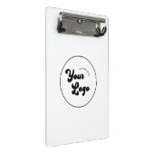 Klassieke zwarte & witte Logo Business Promotie Mini Klembord (Schuin)