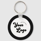 Klassieke zwarte & witte Logo Business, speciale t Sleutelhanger (Voorkant)