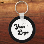 Klassieke zwarte & witte Logo Business, speciale t Sleutelhanger (Voorkant)