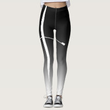 Klassieke zwarte witte ombre-Leggings