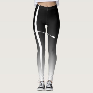 Klassieke zwarte witte ombre-Leggings Leggings
