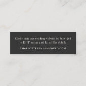 Klassieke zwarte witte RSVP Online Mini Kaart Mini Visitekaartje (Voorkant)