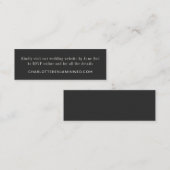 Klassieke zwarte witte RSVP Online Mini Kaart Mini Visitekaartje (Voorkant / Achterkant)