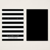 Klassieke zwarte witte strepen voor Kaarten met be Visitekaartje (Voorkant /achterkant)