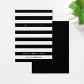 Klassieke zwarte witte strepen voor Kaarten met be Visitekaartje (Bureau)