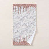 Klassieke zwarte zwarte witte Roos Gold Glitter-sc Bad Handdoek (Handdoek)