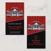 Klassieke zwarte zwarte zwarte moderne Abstracte f Visitekaartje (Voorkant / Achterkant)