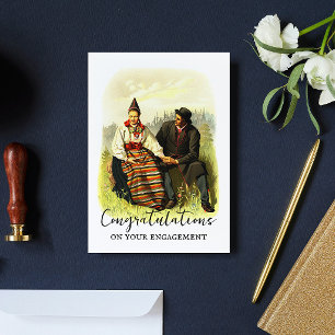 Klassieke Zweedse traditionele trouwerij felicitat Briefkaart