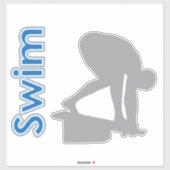 Klassieke zwemtocht sticker