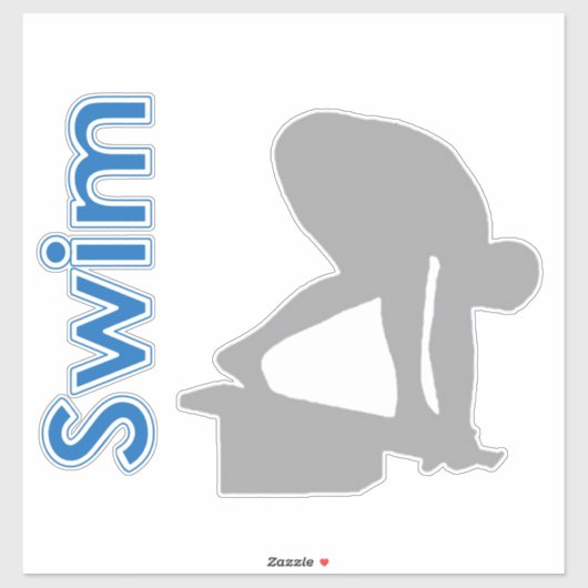 Klassieke zwemtocht sticker (Vel)