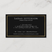 Klassieke  zwenken Faux Gold Foil aangepast Visitekaartje (Achterkant)