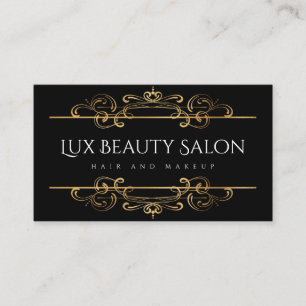 Klassieke  zwenken Faux Gold Foil aangepast Visitekaartje