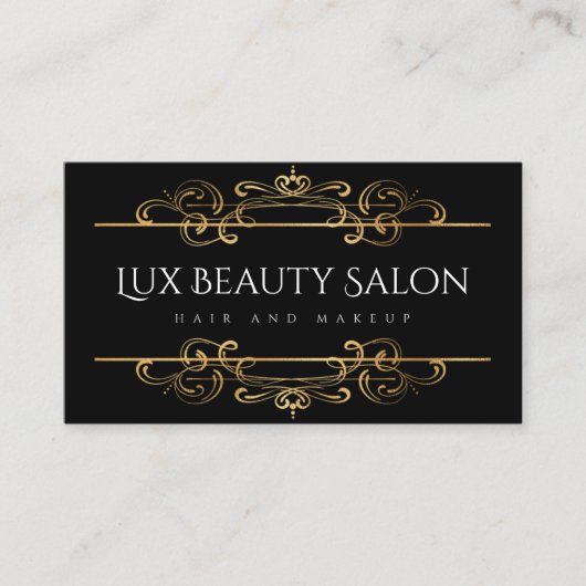 Klassieke  zwenken Faux Gold Foil aangepast Visitekaartje (Voorkant)