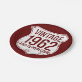 Klassieker 1962 Verouderd Tot Perfectie Papieren Bordje (Gekanteld)
