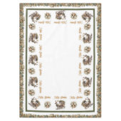  klassieker groen goud Rendier en slee Tafelkleed (Voorkant)