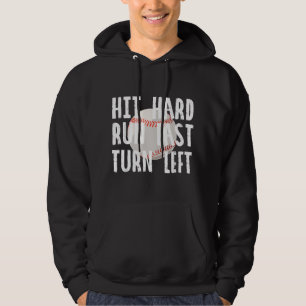 Klassieker Hits Hard Rennen Snel Linksaf Honkbal G Hoodie