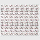 Klassieker Maroon Grote Nummers Klas van Cadeaupapier (Vlak)